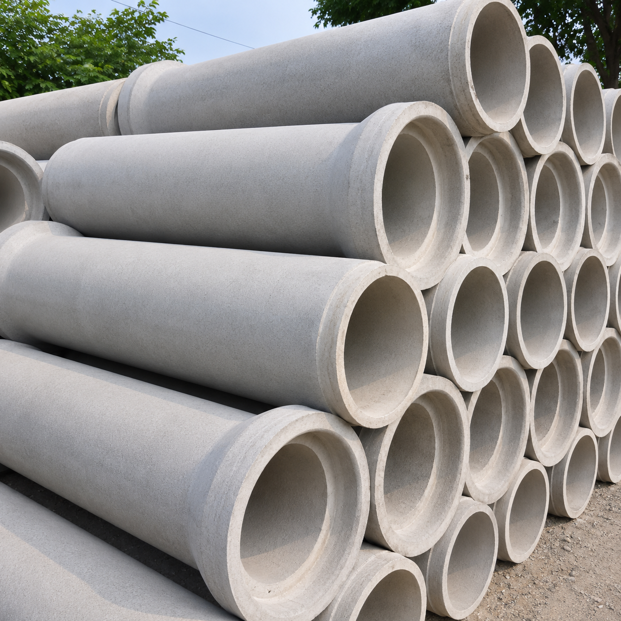 NP-2 Hume Pipes stacked